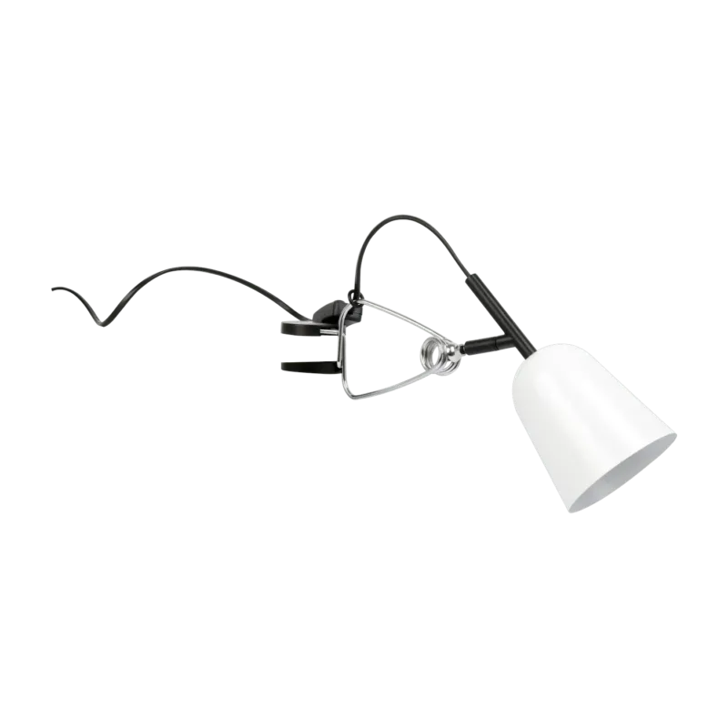 Lampe avec pince en métal blanc 9 x 30 x 14 cm Studio - Faro Barcelona - The Cool Republic