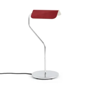 Lampe de bureau base incurvée en acier rouge 38cm Apex - HAY - The Cool Republic