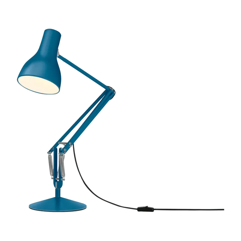 Lampe de bureau en aluminium 32 x 53 cm Type 75 Margaret Howell Saxon Blue - Anglepoise - The Cool Republic