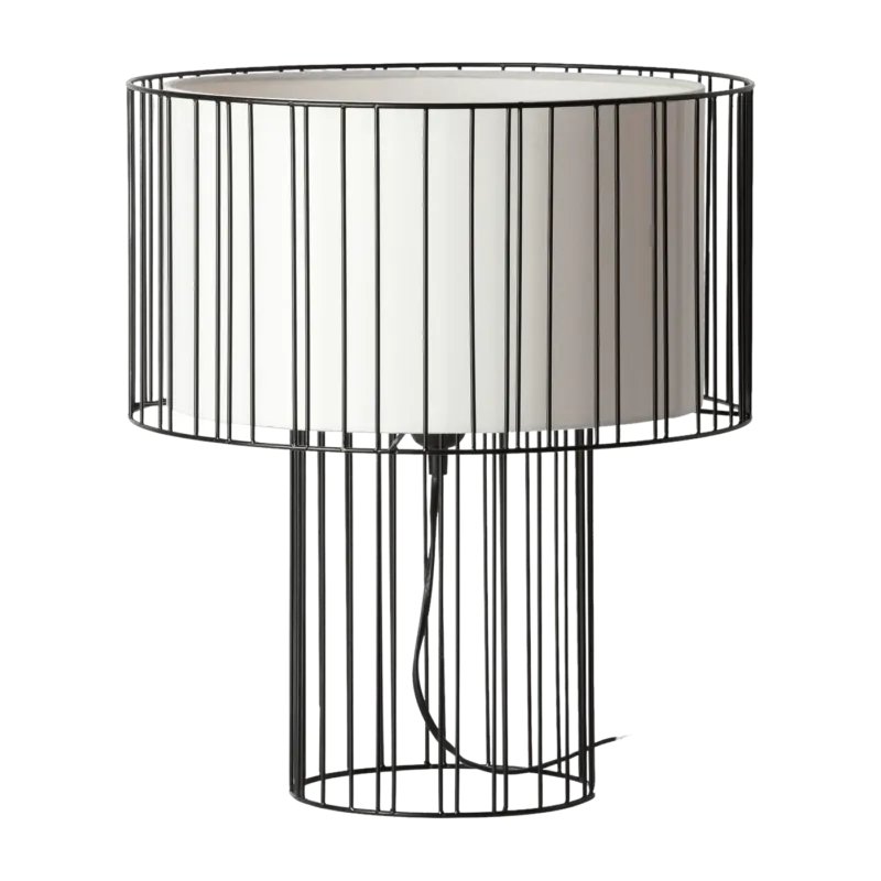 Lampe de table en acier noir 47 x 40 cm Linda - Faro Barcelona - The Cool Republic