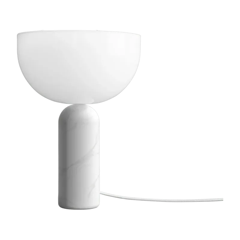 Lampe de table en marbre blanc 35 cm Kizu - New Works - The Cool Republic