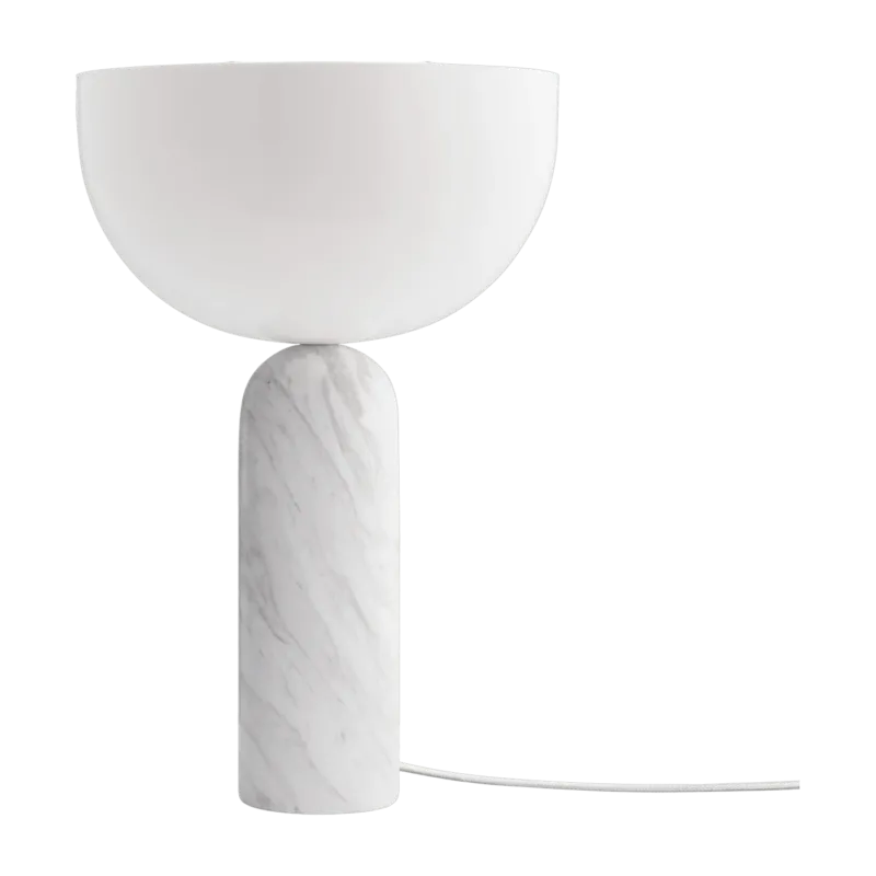Lampe de table en marbre blanc 45 cm Kizu - New Works - The Cool Republic