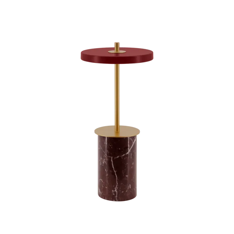 Lampe de table en marbre rouge 12x25,5cm Asteria move mini - Umage - The Cool Republic