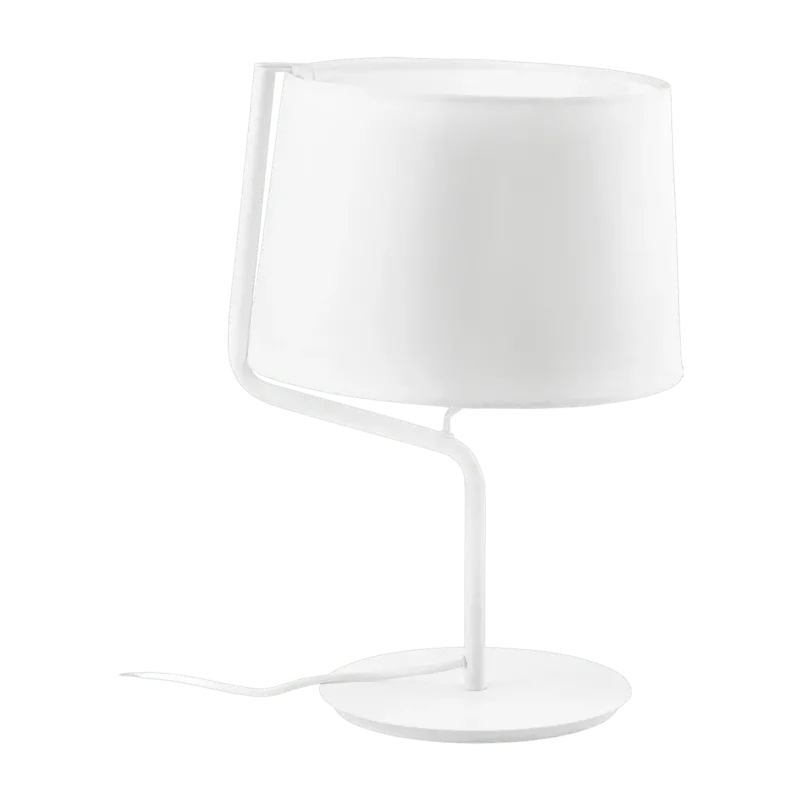 Lampe de table en métal blanc 45 x 31 cm Berni - Faro Barcelona - The Cool Republic