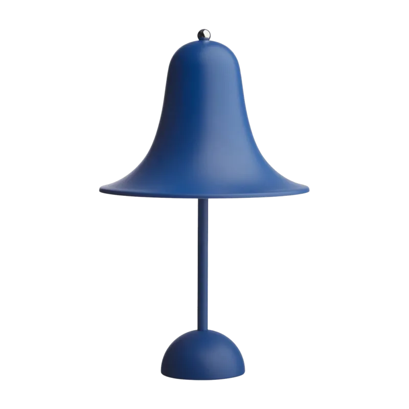 Lampe de table en métal bleu mat Pantop - Verpan - The Cool Republic