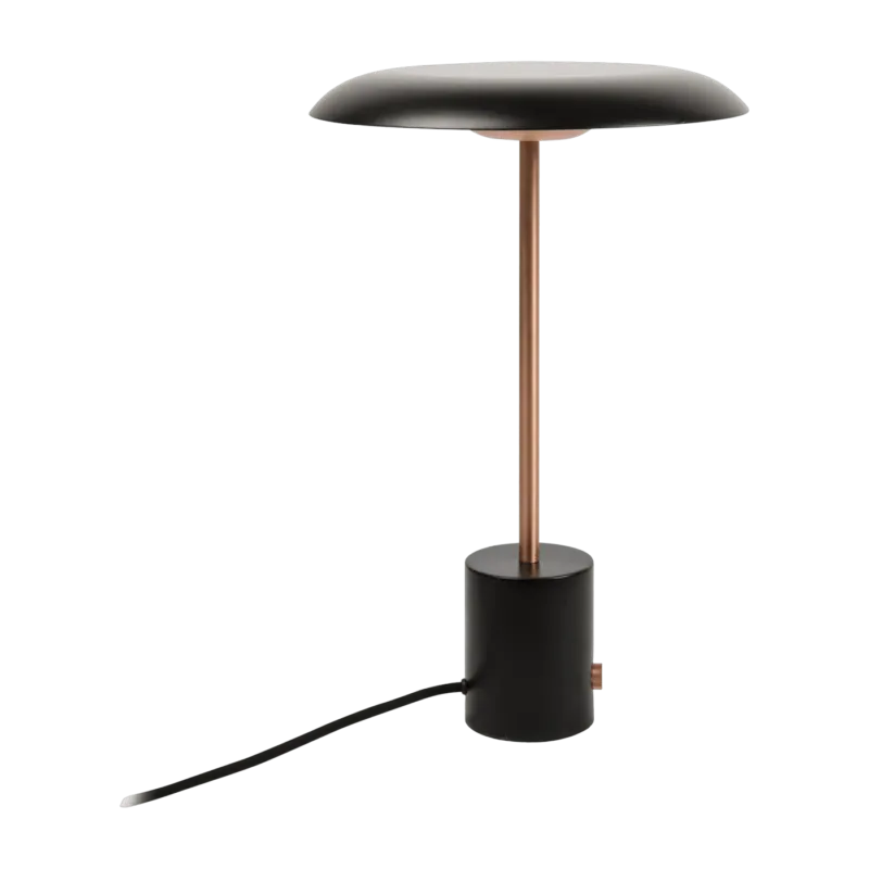 Lampe de table en métal noir et cuivre brossé 40 x 26 cm Hoshi - Faro Barcelona - The Cool Republic
