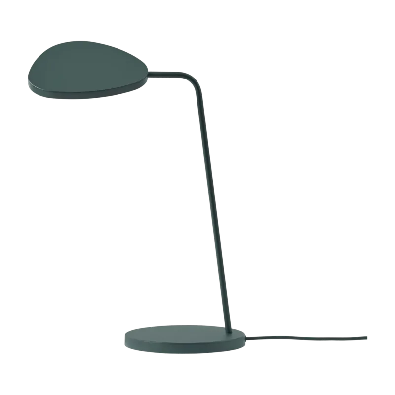 Lampe de table en métal vert foncé 41,5 cm Leaf - Muuto - The Cool Republic