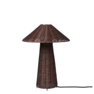 Lampe de table en rotin tressé marron foncé 12 x 15,5 cm Dou - Ferm Living - The Cool Republic