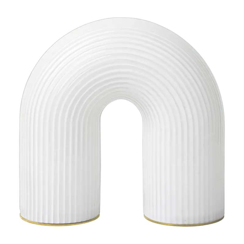 Lampe de table en verre blanc 21,4 x 21,6 cm Vuelta - Ferm Living - The Cool Republic