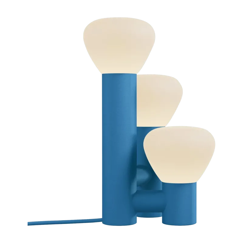Lampe en aluminium bleu 46 cm Parc n°6 - Lambert & Fils - The Cool Republic
