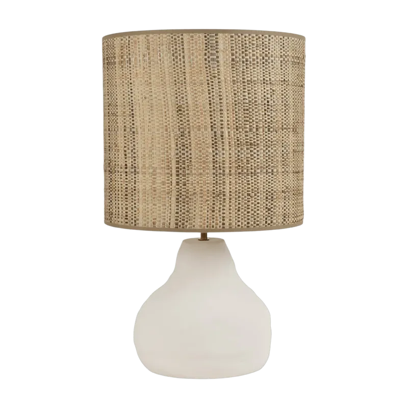 Lampe en céramique mat blanche 58 cm Portinatx - Market set - The Cool Republic