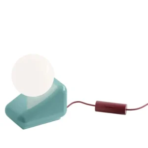 Lampe en céramique turquoise 15x9,5cm Flip - Ferroluce - The Cool Republic