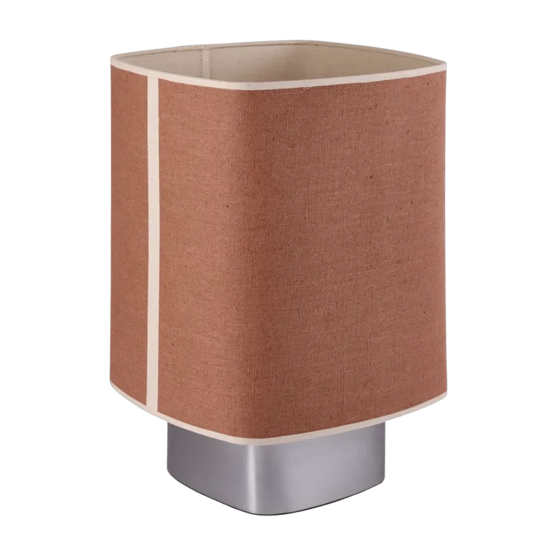 Lampe en tissu marron liège et métal 41cm Dolce - Market Set - The Cool Republic