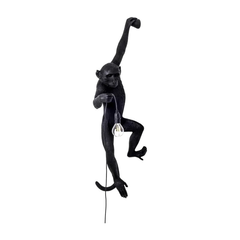Lampe murale noire Monkey accroché - Seletti - The Cool Republic