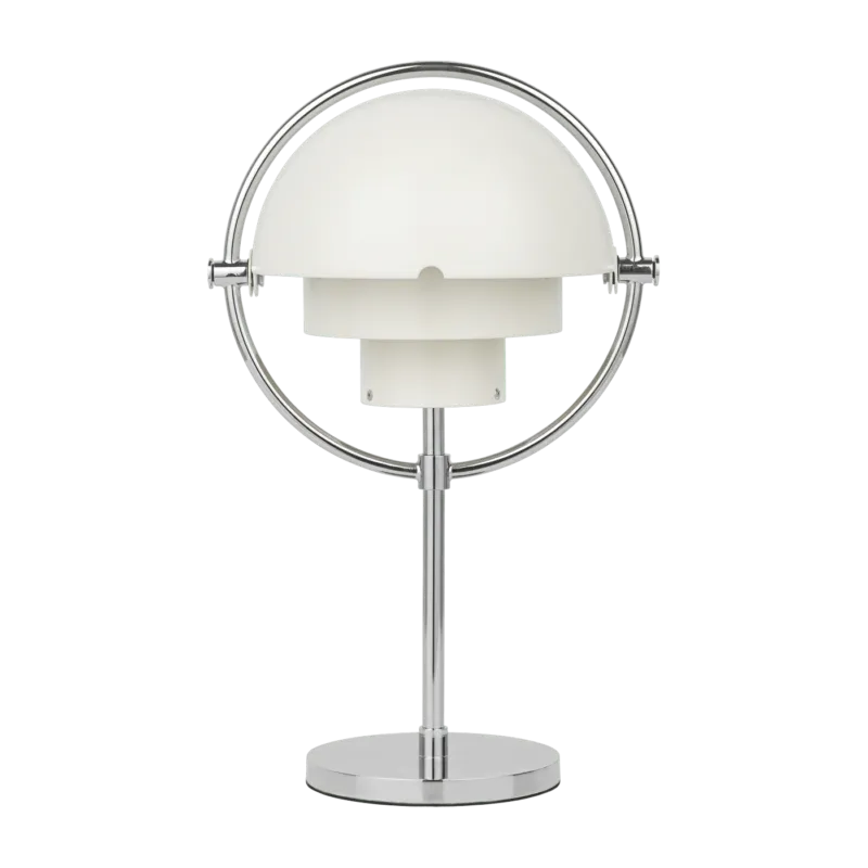 Lampe portable chrome et métal blanc semi-mat Multi-Lite - Gubi - The Cool Republic