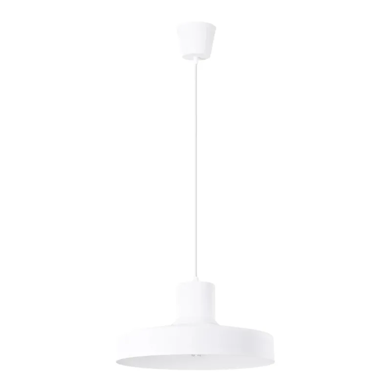 Lampe suspendue en acier blanc 35x120cm Bilo - Sollux - The Cool Republic
