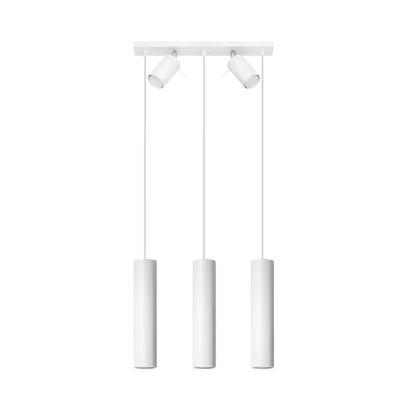 Lampe suspendue en acier blanc 45x5x100cm Ring 3 - Sollux - The Cool Republic