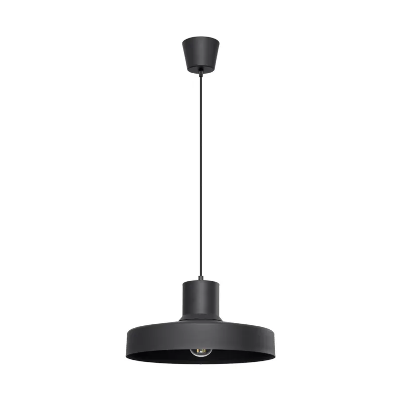 Lampe suspendue en acier noir 35x120cm Bilo - Sollux - The Cool Republic