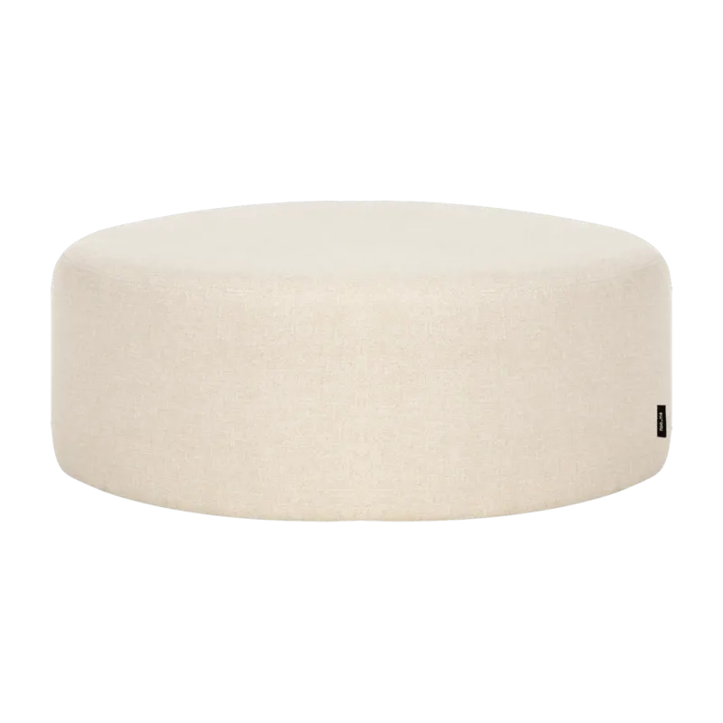 Large pouf en laine beige 25 cm Folk - noo.ma - The Cool Republic
