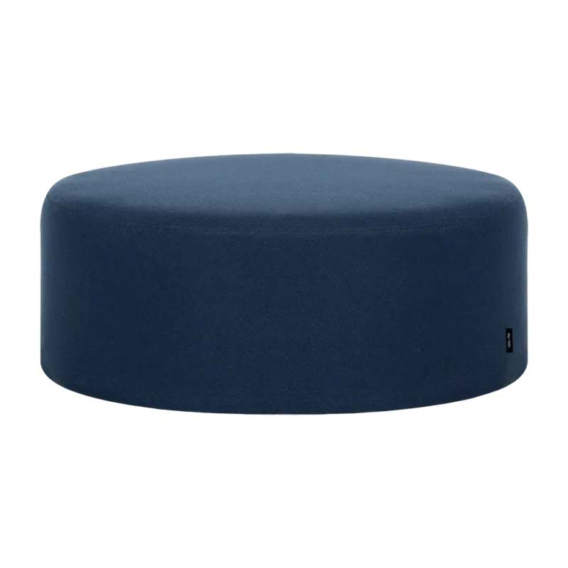 Large pouf en laine bleu 25 cm Folk - noo.ma - The Cool Republic