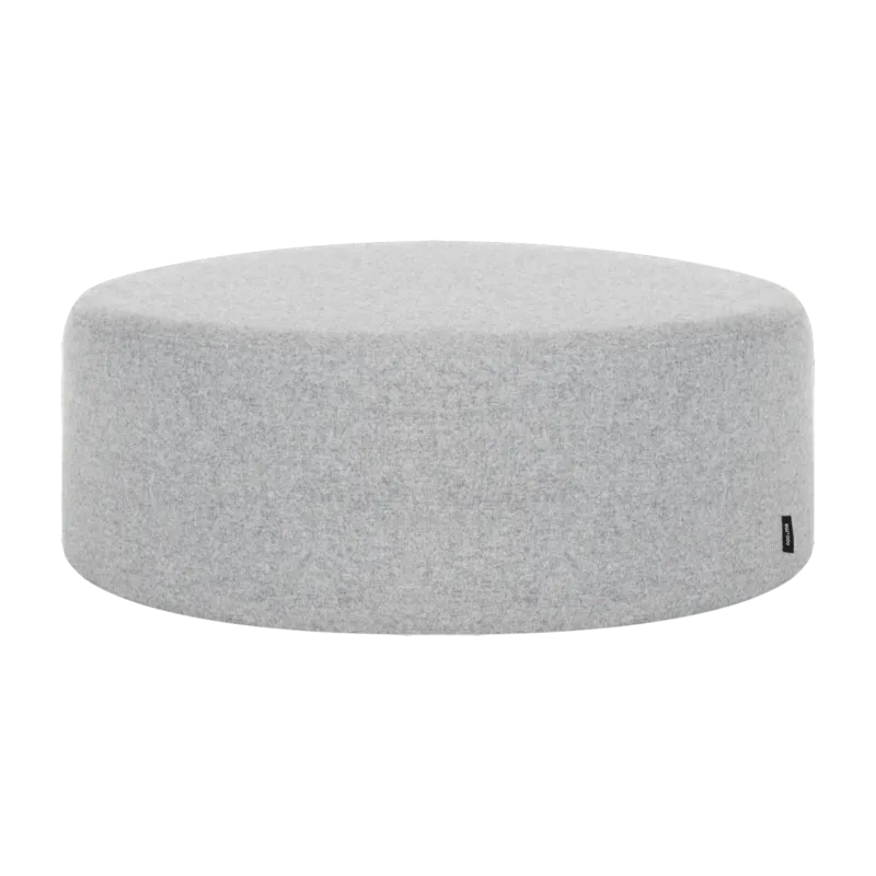 Large pouf en laine gris 25 cm Folk - noo.ma - The Cool Republic