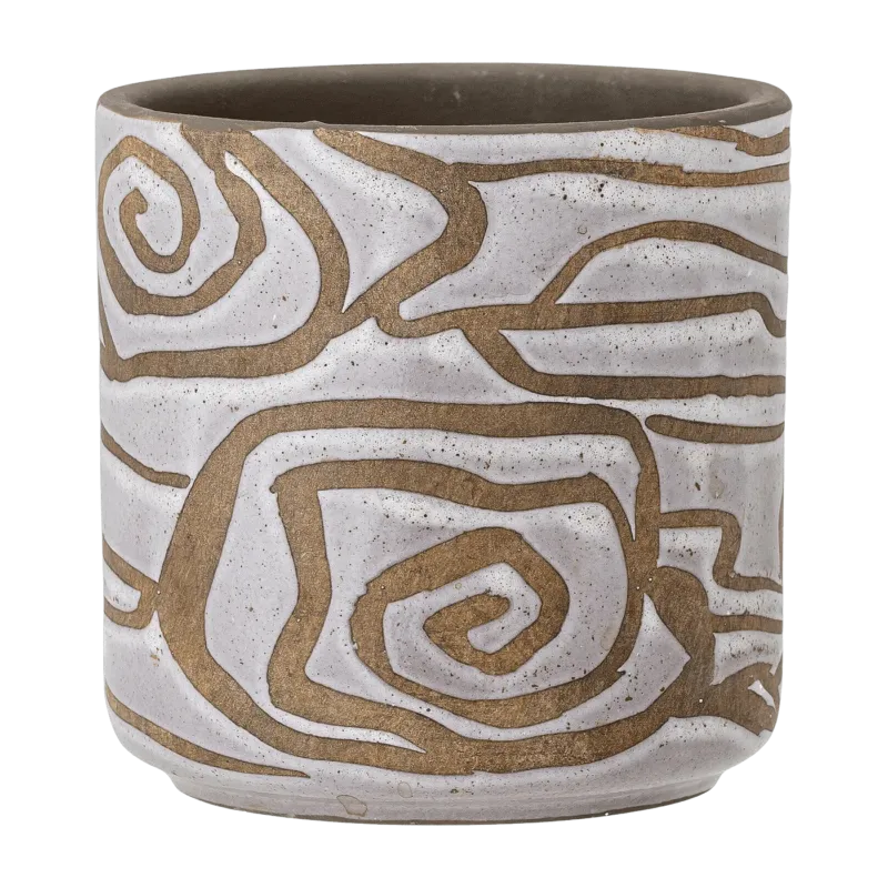 Lija Deco Pot de fleur en terre cuite blanche - Bloomingville - The Cool Republic