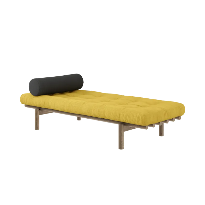 Lit de jour en pin massif avec matelas jaune miel 72x200cm Next - Karup Design - The Cool Republic