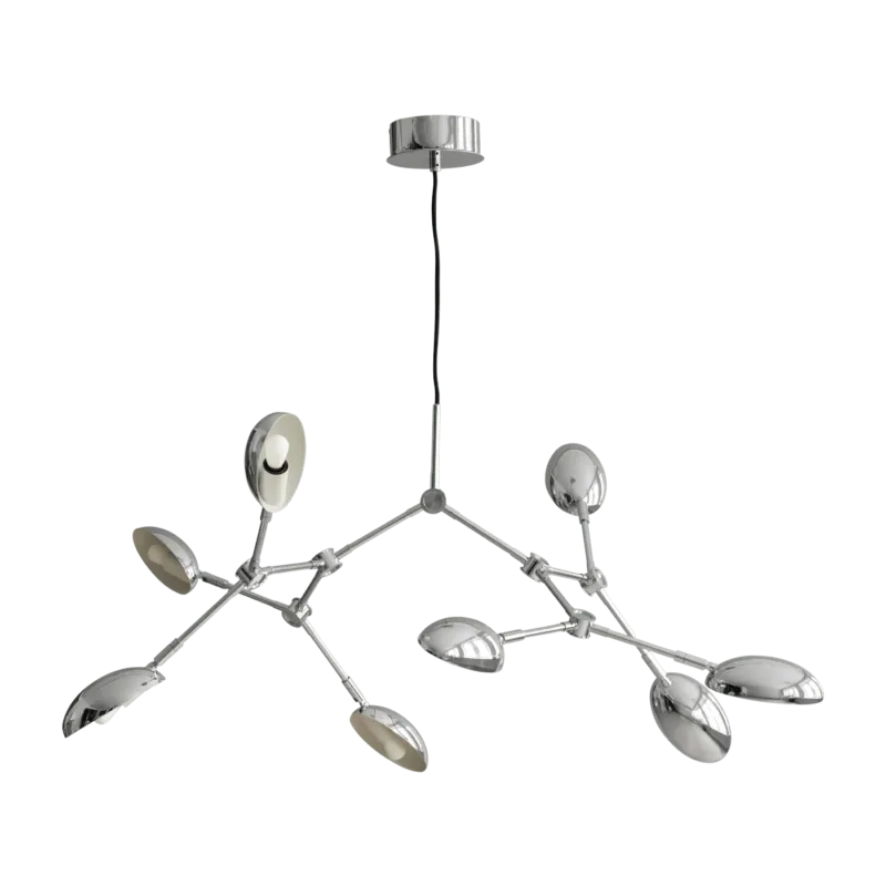 Lustre en acier brossé chromé 111x78,5x55cm Drop - 101 COPENHAGEN - The Cool Republic
