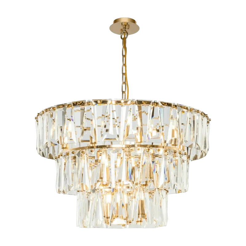 Lustre en métal doré 77 cm Puntes - Maytoni - The Cool Republic