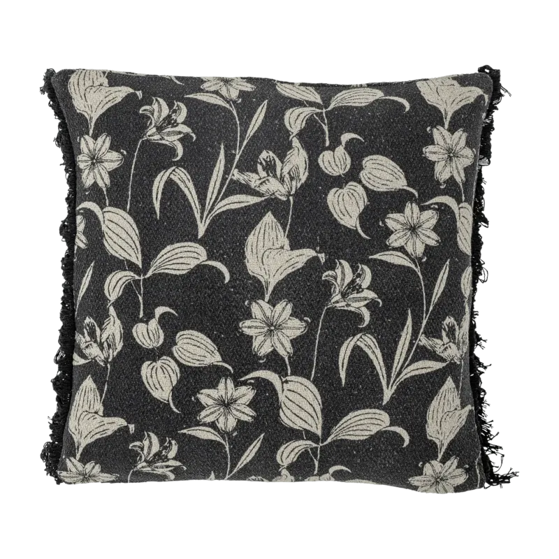 Mali Coussin Noir Coton Recyclé - Bloomingville - The Cool Republic