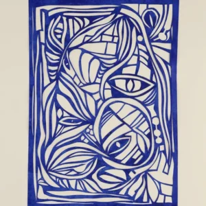 Affiche 50 x 70 cm Wonderland Blue - The Poster Club