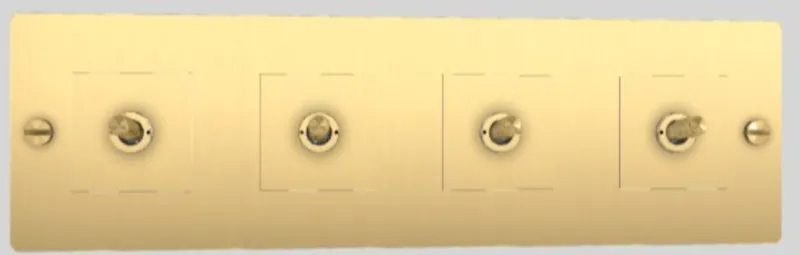 Prise 4G doré simple switch - Buster & punch