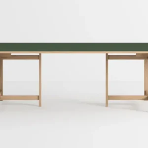 Table de salle à manger extensible vert forêt 220cm - Moebe