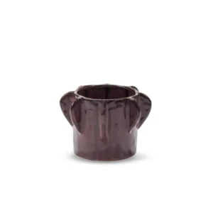 Pot de fleurs en grès aubergine 22x15cm 02 S Molly - SERAX