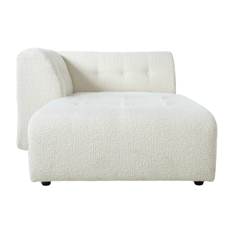 Méridienne gauche en bouclé crème Vint - Hkliving - The Cool Republic
