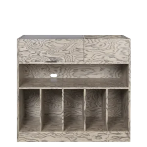 Meuble cabinet en pin gris vernis 45 x 86 x 81 cm Cabri - Ferm Living - The Cool Republic