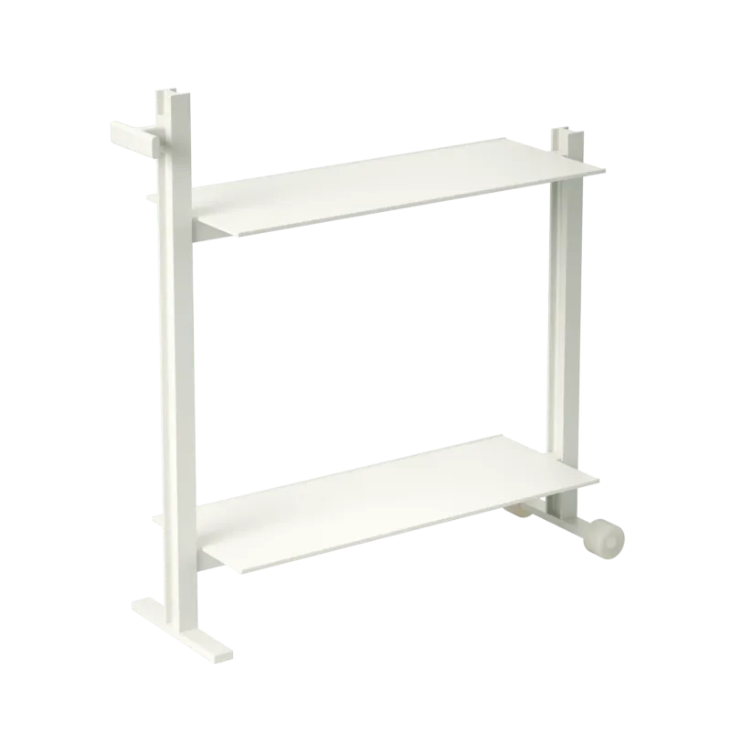 Meuble d'appoint en aluminium blanc 24x74,5x77,5cm Museum trolley - String Furniture - The Cool Republic