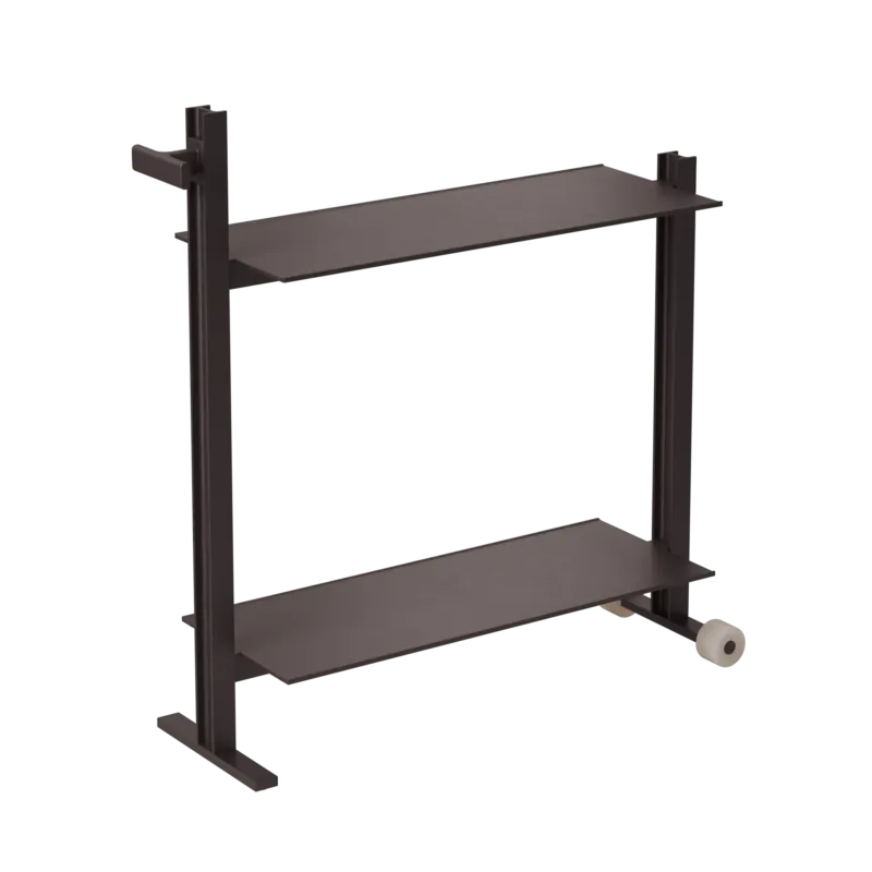 Meuble d'appoint en aluminium marron 24x74,5x77,5cm Museum trolley - String Furniture - The Cool Republic