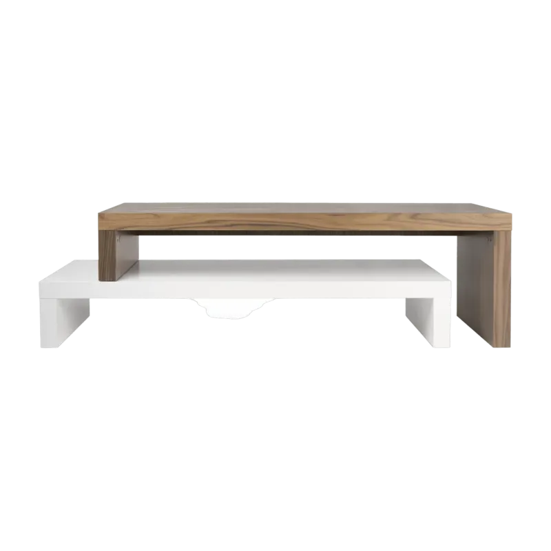 Meuble TV blanc et noyer Cliff - TEMAHOME - The Cool Republic