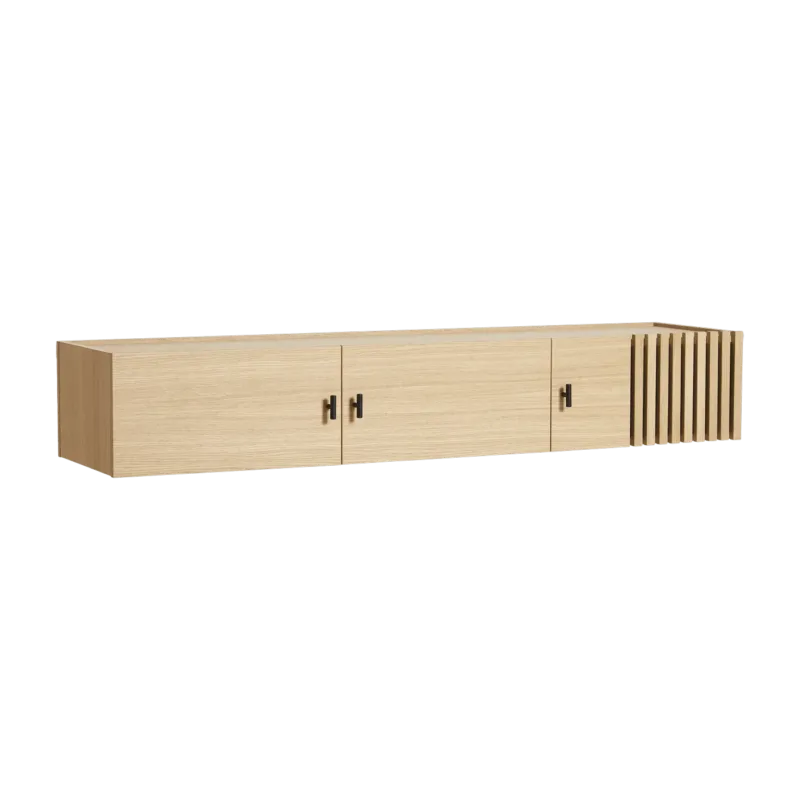 Meuble TV suspendu en chêne 150 cm Array - Woud - The Cool Republic