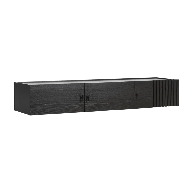 Meuble TV suspendu en chêne noir 150 cm Array - Woud - The Cool Republic