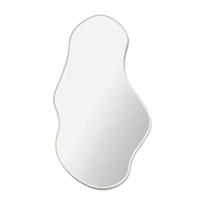 Miroir aux formes organiques doré 110 cm Pond - Ferm Living - The Cool Republic