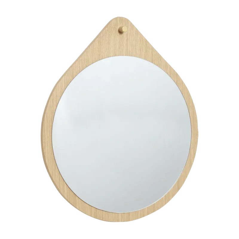 Miroir en chêne en forme de goutte 64cm Drop - Hübsch - The Cool Republic
