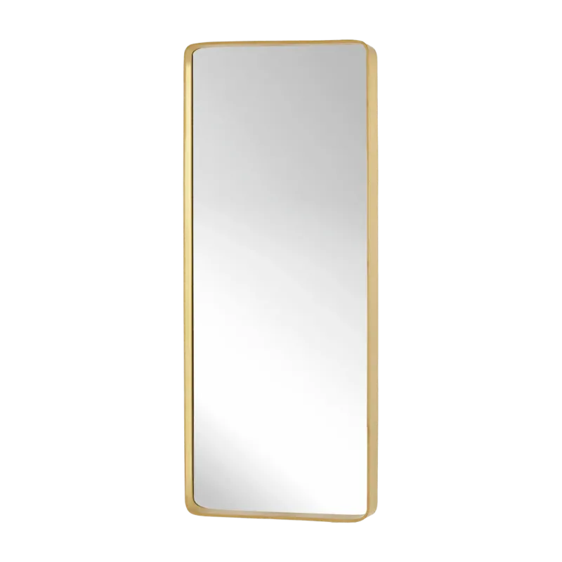 Miroir mural 31 x 76 cm avec cadre en laiton - Hübsch - The Cool Republic