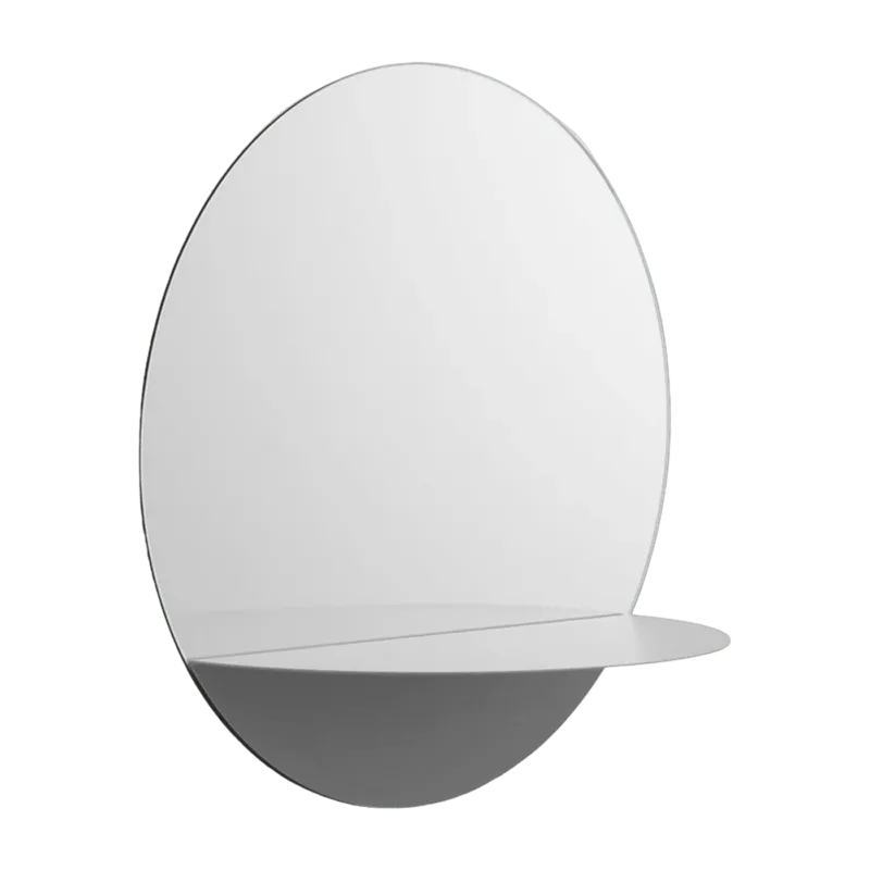 Miroir mural rond gris Horizon 34 cm Grey - Normann Copenhagen - The Cool Republic