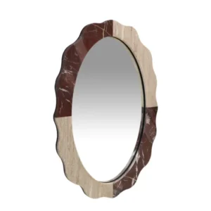 Miroir oval en marbre bicolore 65x3x91cm Celine - Versmissen - The Cool Republic