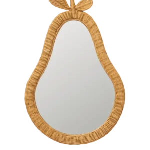 Miroir poire en rotin tressé naturel 40 x 3 x 64 cm Pear - Ferm Living - The Cool Republic