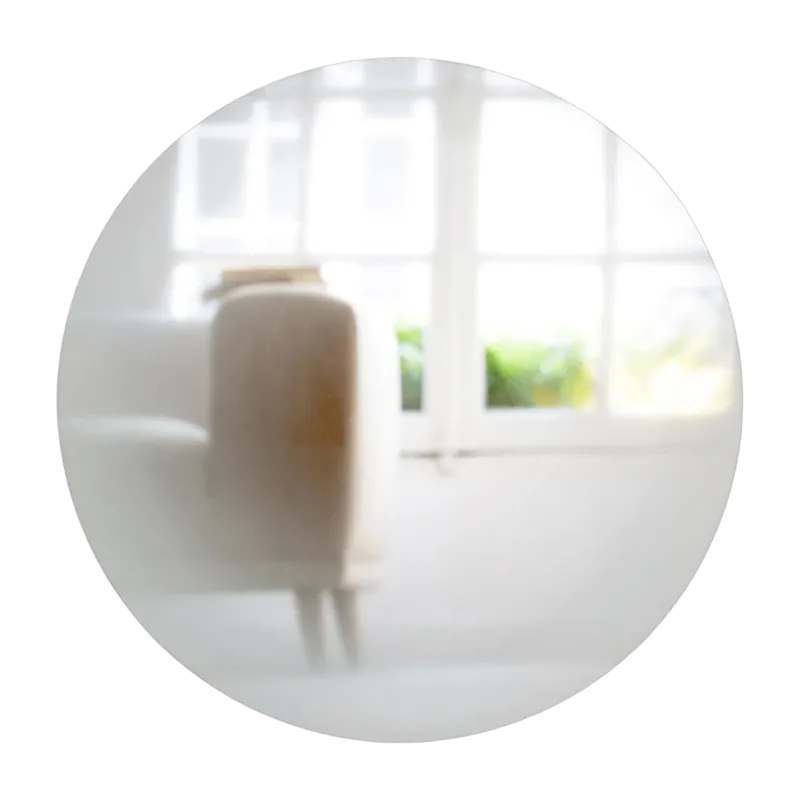 Miroir rond blanc Fading - Eno Studio - The Cool Republic