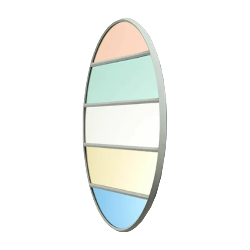 Miroir rond cadre gris 50 cm Vitrail - Magis - The Cool Republic