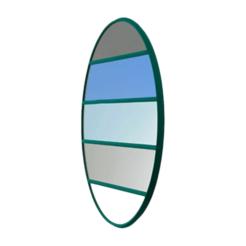 Miroir rond cadre vert 50 cm Vitrail - Magis - The Cool Republic